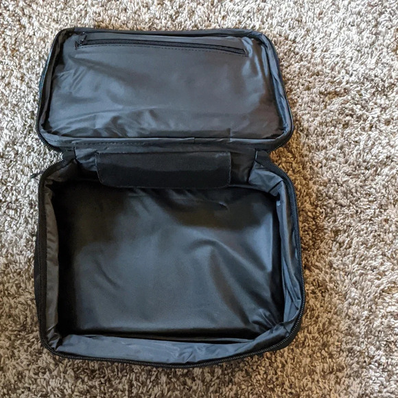 Perry Ellis America Nylon Zip Bag Case Personal Items Dopp Men New Zipper Black - Picture 3 of 3